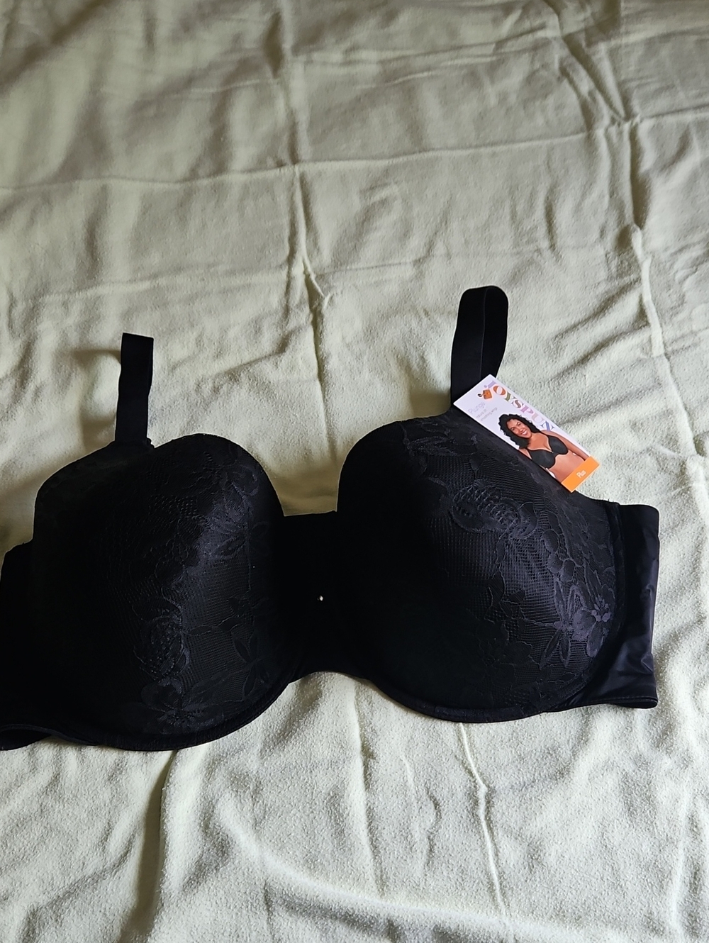 Black Lace  Bra with Supportive Cups